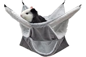LeerKing Guinea Pig Hammock, Rat Ferret Hammock for Cage Hamster 3 Tier Hanging Bed Hideout for Sugar Glider Small Animal Chinchilla Gerbil