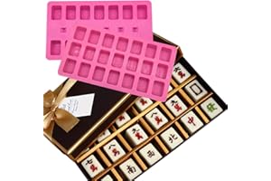 ZQWE 2pcs Mahjong Mold Chinese Mahjong DIY Baking Cake Mould Chocolate Ice Tray Resin Candle Clay Moulds
