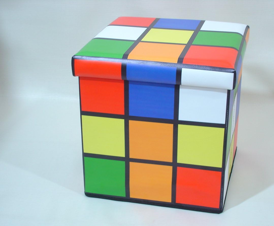 Pouf contenitore, ottomana pieghevole a forma di cubo di Rubik, scatola “SPECIAL” Amazon.it