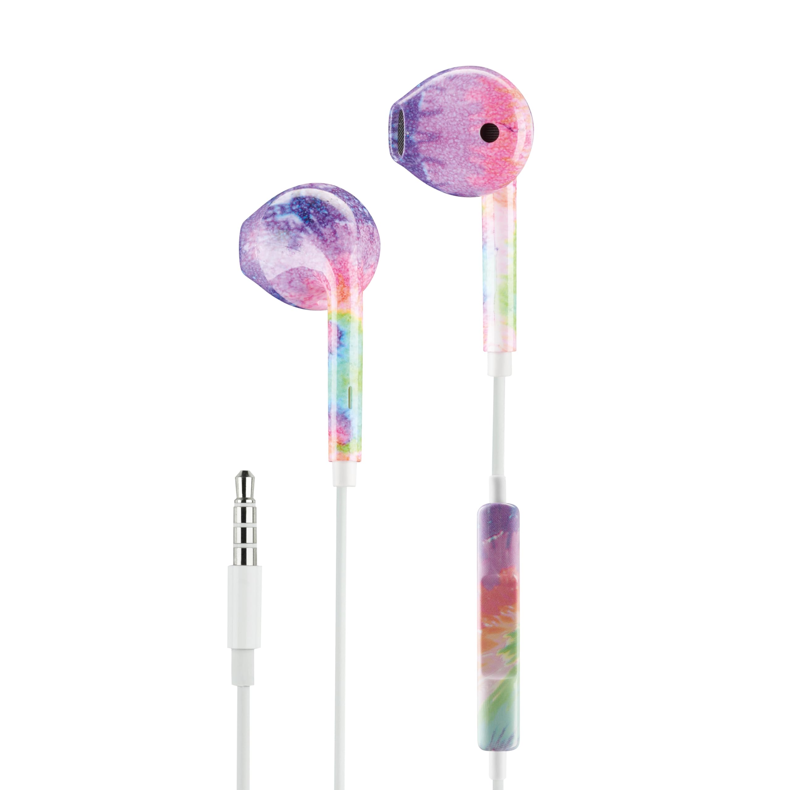 Music Sound | Fantasy Capsule Wired Headphones | Wired Capsule Headphones and Built-in Microphone - 3.5mm Jack Plug - 1.2m Anti-Tangle Cable - Rainbow Design