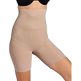 Naomi & Nicole Women's Inside Magic Tummy Tuck High Waist Thigh Slimmer, 7609, Stucco, 2X