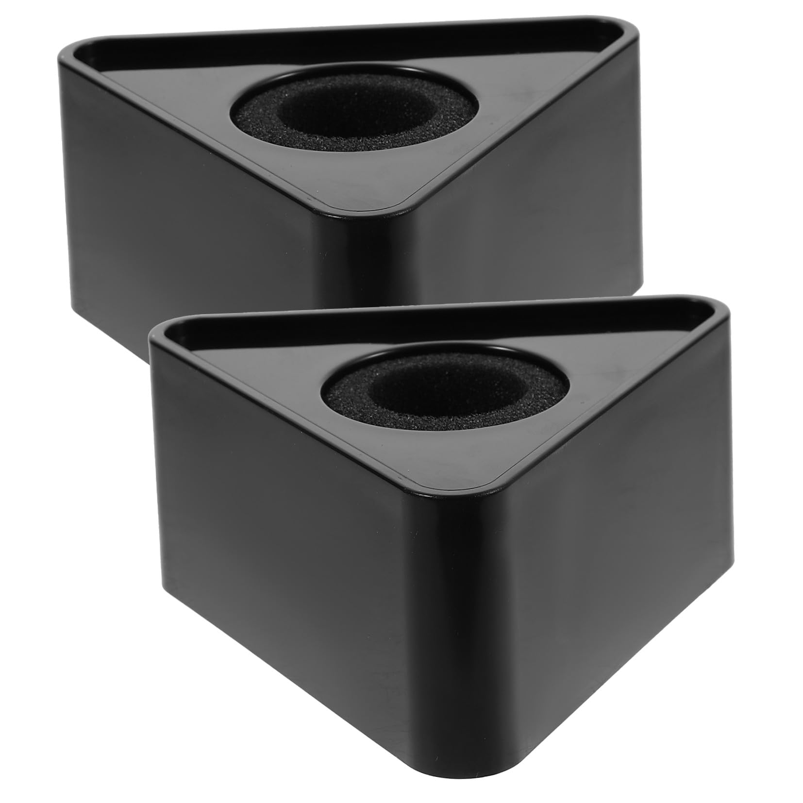 TOYANDONA Microphone Triangular Interview Mic Microphone Logo Flag Station for Studio Equipment 2pcs (Pattern 4)