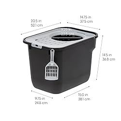 IRIS USA Square Top Entry Cat Litter Box with