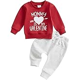 Bagilaanoe Valentine’s Day Outfits Clothes Set Infant Toddler Baby Boy Long Sleeve Sweatshirt and Pants Set