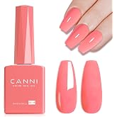 CANNI 9ml Grapefruit Pink Gel Nail Polish, High Gloss UV LED Soak Off Gel | Smooth Application • Rich Color Coverage • Long-L