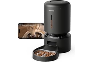 PETLIBRO Automatic Dog Feeder with Camera, Auto Cat Food Dispenser Slow Feeders Dogs Bowl, 1080P HD Video with Night Vision, 5G WiFi with 2-Way Audio, Stainless Steel Slow Food Tray