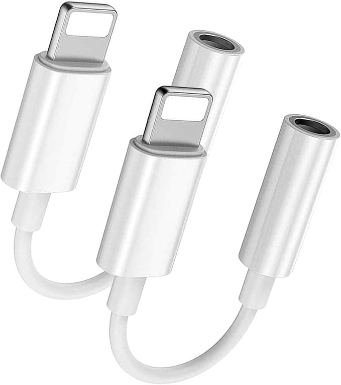 Amazon.com: [Apple MFi Certified] Lightning to 3.5 mm Headphone Jack Adapter, 2 Pack for iPhone 