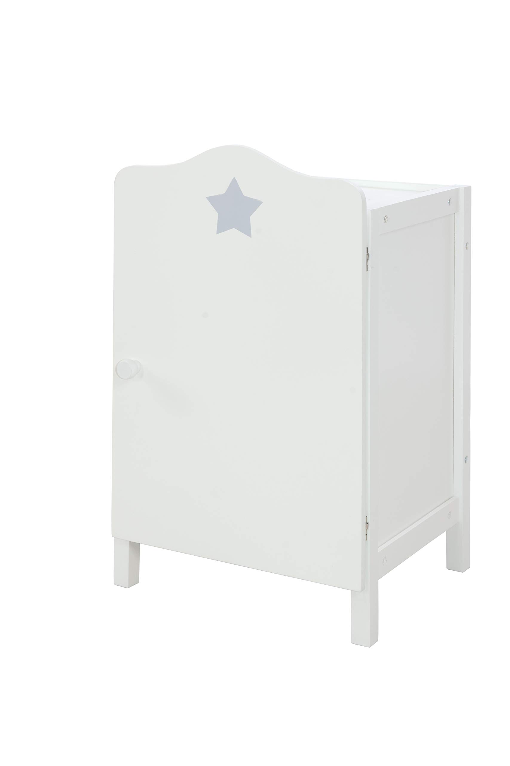 roba Doll Wardrobe 'Stella', for Storing Doll Clothing and Accessories, White Lacquered