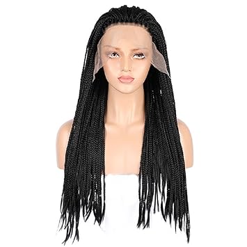 Amazon Com Synthetic Box Braided Lace Front Wigs For Black Women