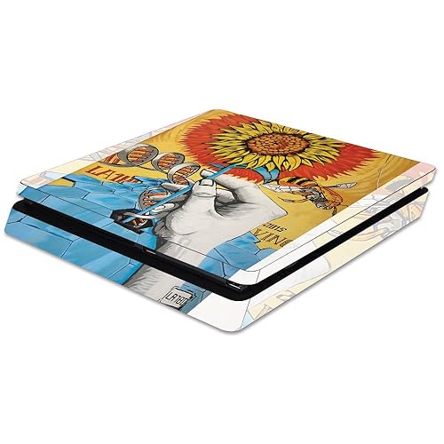 MightySkins Skin Compatible with Sony PS4 Slim Console - Sunflower DNA | Protective, Durable, and Unique Vinyl Decal wrap Cover | Easy to Apply, Remove, and Change Styles | Made in The USA - Amazon deal for $17.77