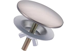 ALEASHA Kitchen Sink Hole Cover, Faucet Hole Cover for Kitchen Sink, Tap Hole Plate Stopper Cover Blanking Brass Metal Plug, Brushed Nickel