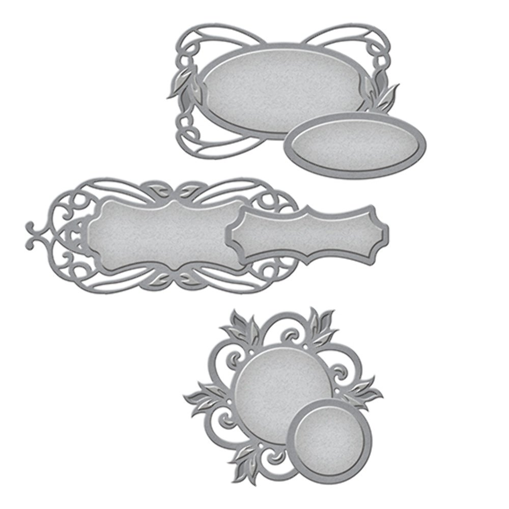 Spellbinders Shapeabilities Style Nouille Tags Die, Brown