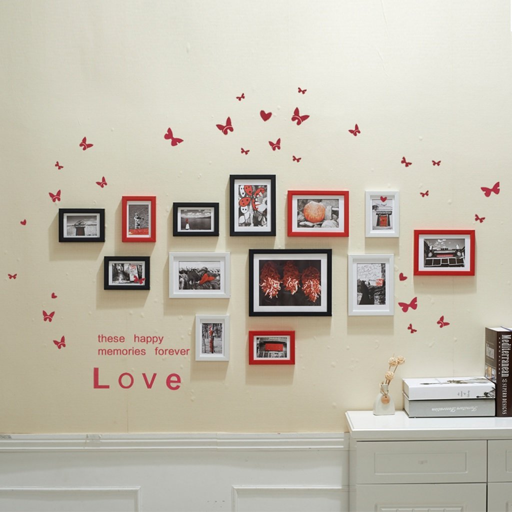 Zpxk Photo Frames Solid Wood Photo Wall Living Room Bedroom