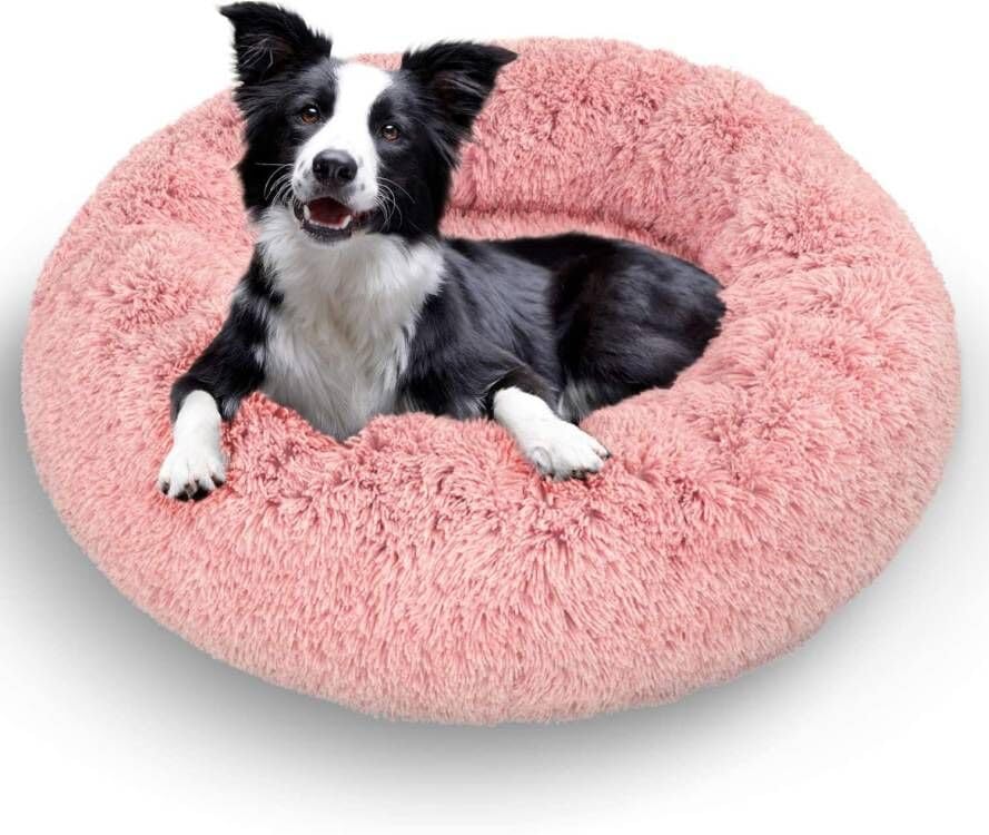 Soft Pet Bed for Cats and Small Medium Dogs Cuddler Cat Calming Bed Round Cushion Nest Bed Portable Cat Dog Puppy Bed Sofa Sleeping Bed Warm Plush Pad Mat Cozy Bed