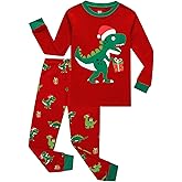 Little Hand Little Boy Long Sleeve Christmas Pajamas Set Cotton Reindeer Pjs Kids Holiday Santa Clothes for Toddler 2-7 Years