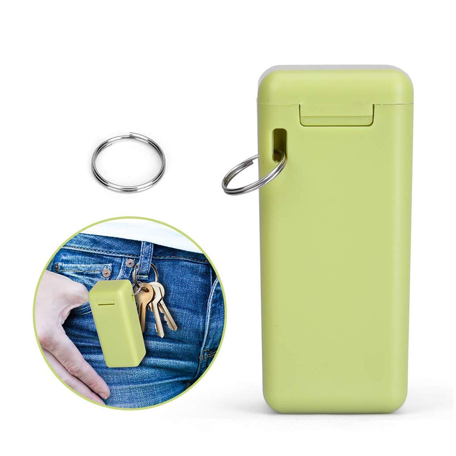 Flysea Collapsible Reusable Drinking Straw, Stainless Steel Food-Grade Folding Straws Portable Travel Straws with Hard Case Holder & Cleaning Brush BPA Free, 1 Pack of Green