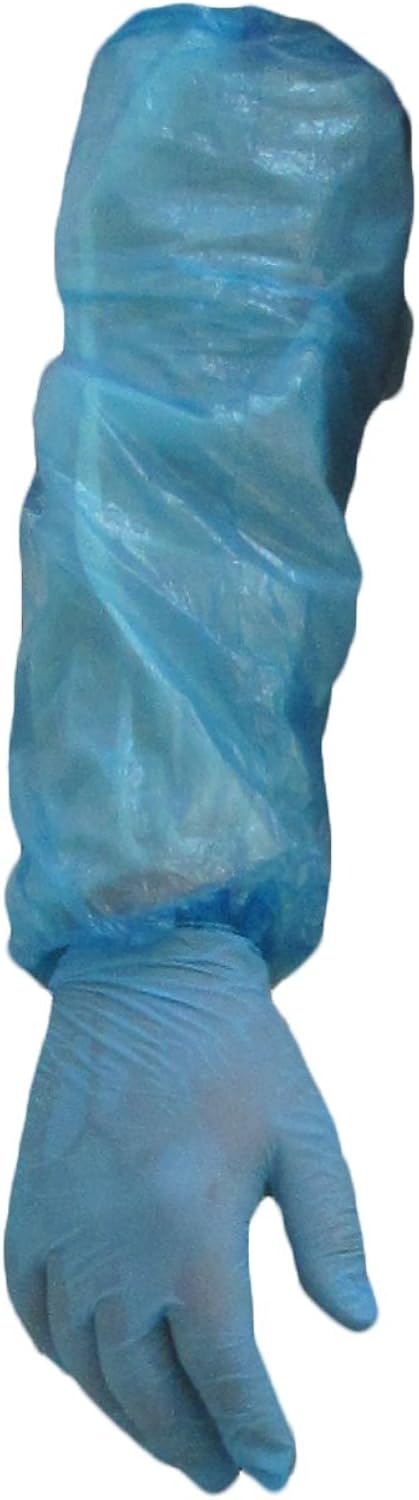 ProCES Arm/Sleeves Covers - Pack of 100 - Polyethylene - Blue - Painting, Repair,- 18": Clothing