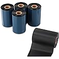 Prinko 4.33" X 1476' Thermal Transfer Ribbon - Resin Enhanced Wax 1/2 Inch Core Ink Out for Zebra Eltron Datamax Zebra GC420t GK420t GX420t TLP2442 TLP2844… (4.33 x 1476 x 1 Roll)