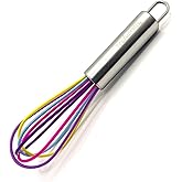Small Silicone Whisk for Cooking & Mixing (6 inches)