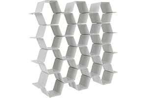 CIYODO Honeycomb Drawer Organizer Partition, Adjustable Sock and Underwear Divider, Grey Storage Dividers