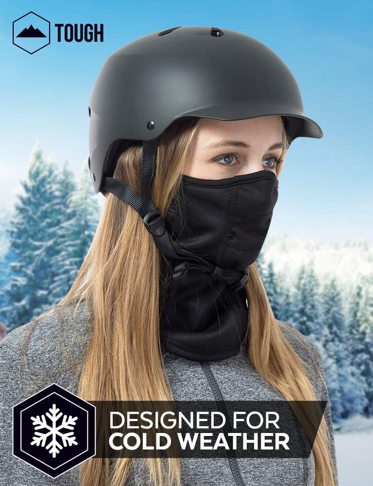 Winter Face Mask & Neck Gaiter - Cold Weather Half Balaclava - Tactical Neck Warmer for Men & Women - Face Cover / Shield for Running, Skiing, Snowboarding, Motorcycle Riding & Other Sports: Automotive