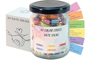 MUSEMORY 90 Date Ideas In A Jar, Date Night Ideas, Gifts for Women, Date Ideas, Birthday Gifts for Women, Date Jar Wedding, Date Night Game for Him or Her, Gift for Couples, Positive Affirmation Cards