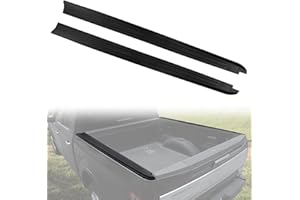 CYOOYC Ford F150 Bed Rail Caps 5'5ft for 2015-2020, Truck Bed Rail Cap F150 Side Rail Protectors with Stake Holes, Black Smooth Finish Bedrails Covers Molding Kit, Ford Truck Bed Protector Accessories (2PCS)