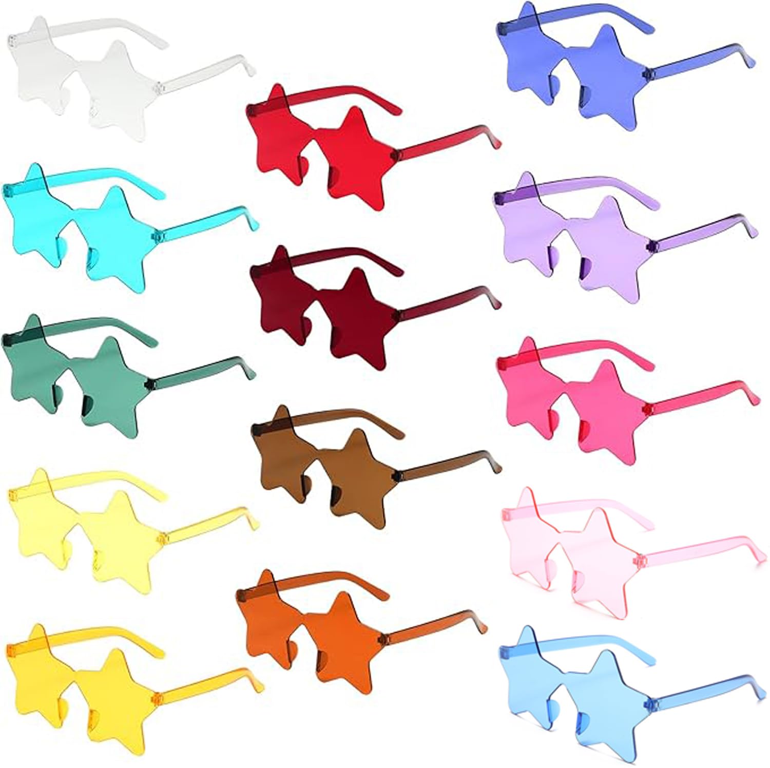 Mordely 14 Pairs Kids Party Glasses - Star Sunglasses for Birthdays, Carnivals & Themed Events | Bulk Party Accessories for Group Fun