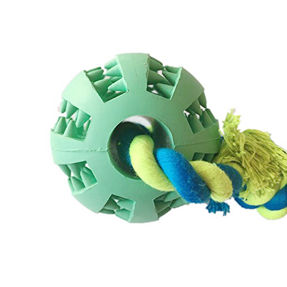 Dog Chew Toy Durable Non-Toxic Toy Balls for Small Dogs Soft Bouncy Rubber Dog Ball Launcher for aggressive chewers training Pet Dog Cat Exercise and Reward Toy