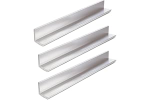 YLJNGUS Aluminum Angle Stock - 2 x 2 x 1/8 inch 3PCS 6061 Aluminum Angle Iron 12" Length 90 Degree Angled 1/8" Thick for DIY Projects Home Improvement