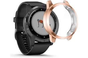 WUWOCJ Screen Protector Cases Compatible with Garmin Vivoactive 4/Venu 2 45mm,All-Around Soft TPU Protective Case Bumper Frame Cover (Silver)