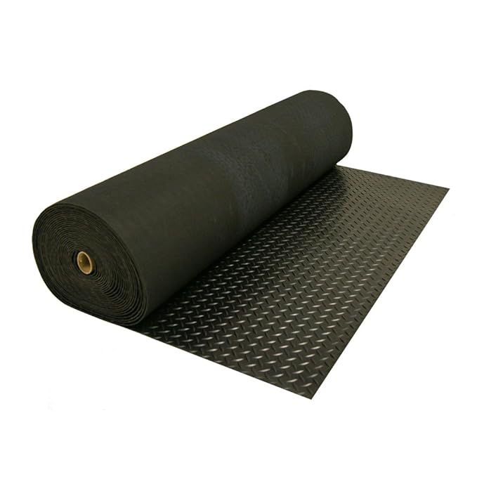 3mm X 4ft Wide Rolls Renewed Rubber Cal Diamond Plate Rubber
