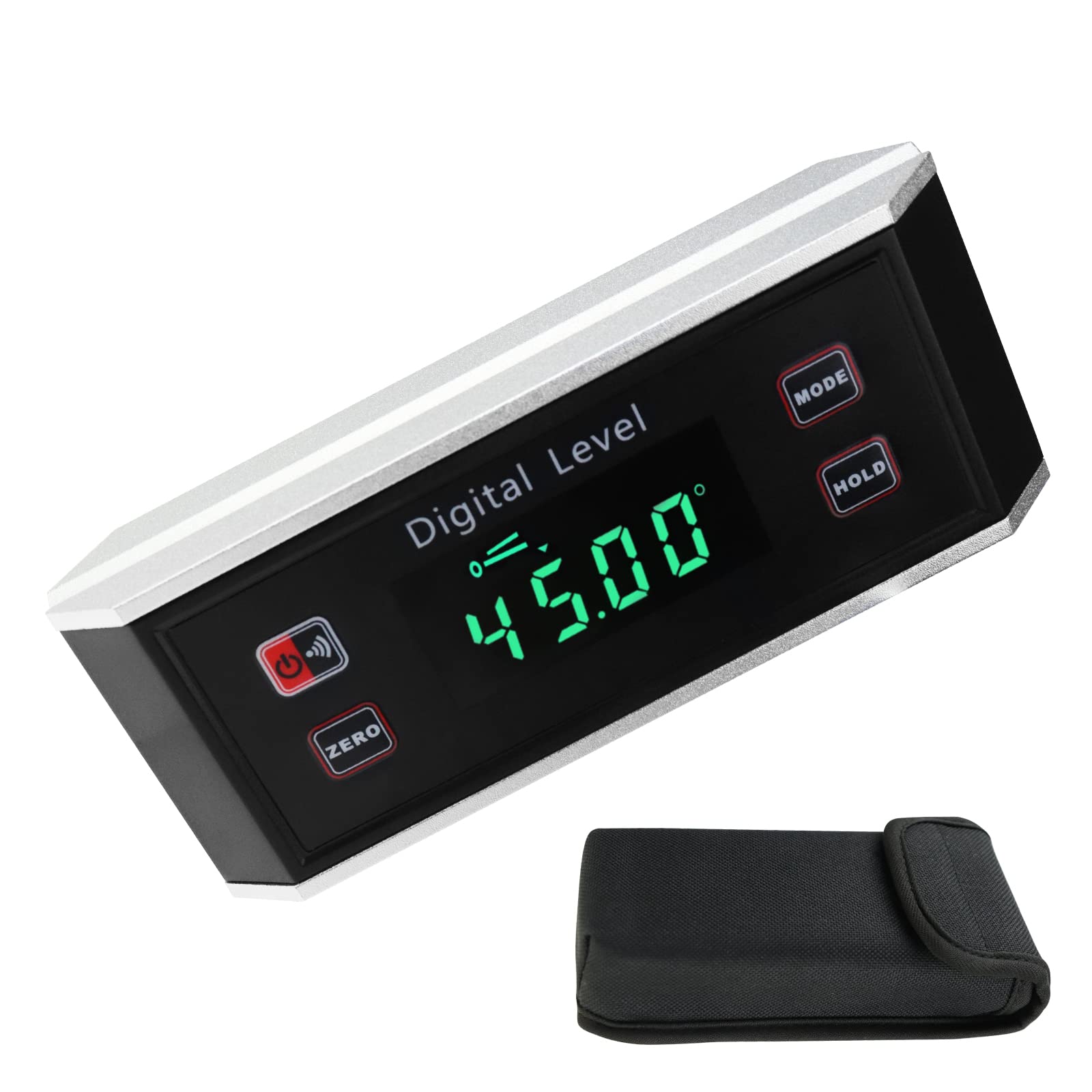 Digital Electronic Inclinometer Angle Finder Waterproof IP65 Protractor Level Gauge with V-Groove Magnetic Base Always Upright Reading