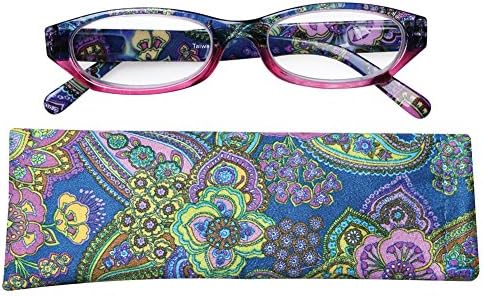 Women's Paisley High Powered Reading Glasses - Pink - +5.0 Magnification