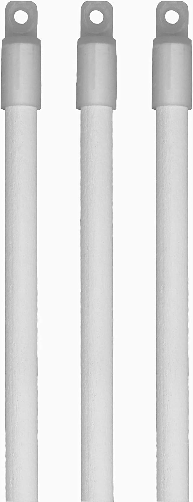 United Pacific Brands 3 Pack - Available in 24" - 30" - 36" (24") Snow White Wood Blind Tilt Wand Replacement - S Hook Included