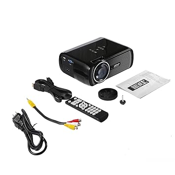 LESHP Mini proyector portátil de Video LED Multimedia 1080P HD con ...