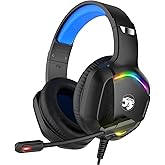 IMYB A36 Gaming Headset with Mic Stereo Headphones for Pc PS5, Xbox | RGB Wired Over-Ear Noise Cancelling for Xbox Series X/S, PS4, Nintendo Switch, Computer, Laptop, Mac