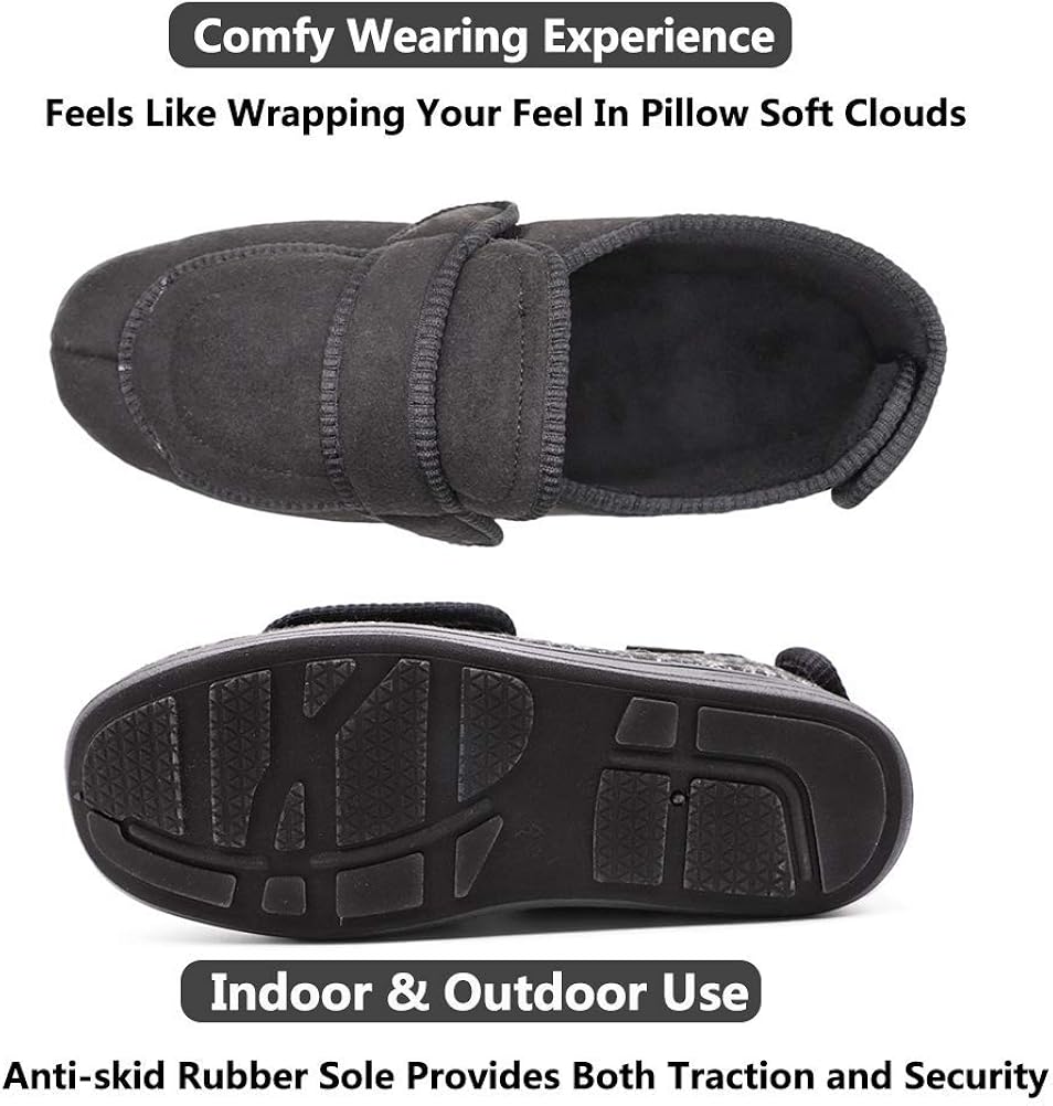 extra wide fitting slippers for swollen feet