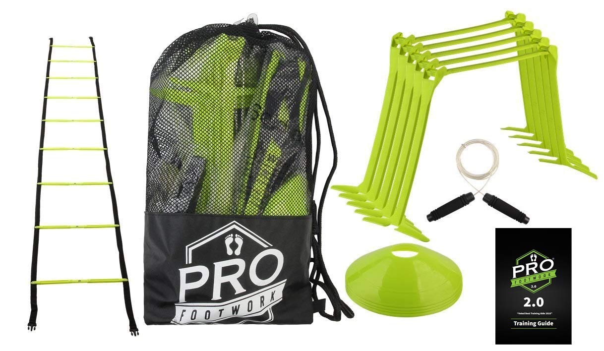 Pro Footwork Agility Ladder and Hurdle Training Set by Bundle Includes