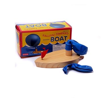 balloon powered boat toy