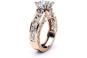 GENERIC Sterling Silver Ring Shiny Cubic Zirconia Thumb Rings Wedding Anniversary Rings for Women Silver Platinum Plated Classic Channel Set Cubic Zirconia Ring,Wedding Bands Ring