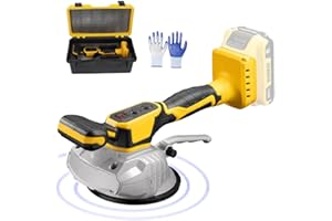 YORLPIKC Tile Vibration Leveling Machine,for Dewalt 20V Max Battery,Cordless Portable Tiler Vibrator Tool with 8 Adjustable Speed,Suction Cup,Digital Display,Floor,Tile,Wall,Thick Glass,Cordless Vibrator Tool