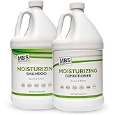 MBS Haircare Moisturizing Shampoo & Conditioner, Gallon (Duo Pack) (1 Gal) (Sodium Chloride Free, Paraben Free, Vegan)
