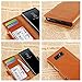 iPulse Journal for Galaxy Note 8 Genuine Leather Case Handmade Flip Wallet Case for Samsung Gallaxy Note 8 - Cognac