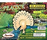 All4LessShop Educational Products - 3-D Wooden Puzzle - Peacock -Affordable Gift for your Little One! Item #DCHI-WPZ-M014 - Puzzle consists of 59 interlocking pieces.