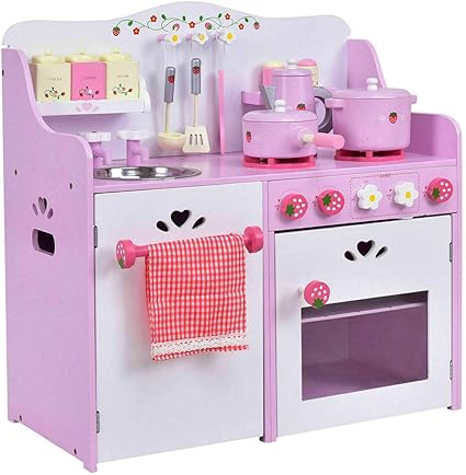juego de cocina para niños de madera