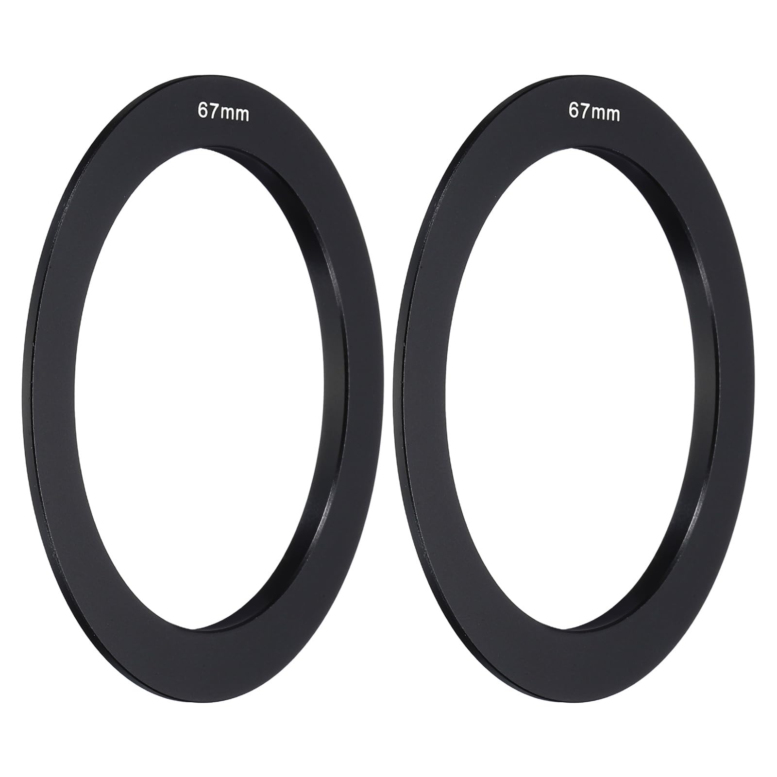 PATIKIL 67mm Lens Adapter Ring, 2 Pcs Metal Camera Lens Adapter for P Series Filter DSLR Camera Lenses Accessories, Black
