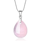 COAI 925 Sterling Silver Teardrop Crystal Necklace for Women, Teardrop Pendant for Women