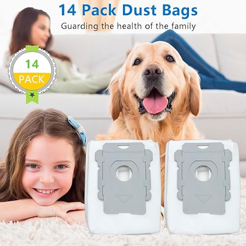 14 Pack Replacement Vacuum Bags Compatible with iRobot Roomba i