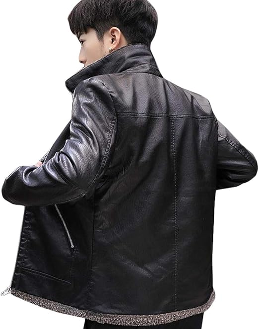 Amazon Yyq Shop ジャケット メンズ 裏ボア レザージャケット 厚手 スリム コート フェイクレザー 防寒 おしゃれ 革ジャン 裏起毛 あったか アウター ライダース 防風 冬 大きいサイズ コート ジャケット 通販